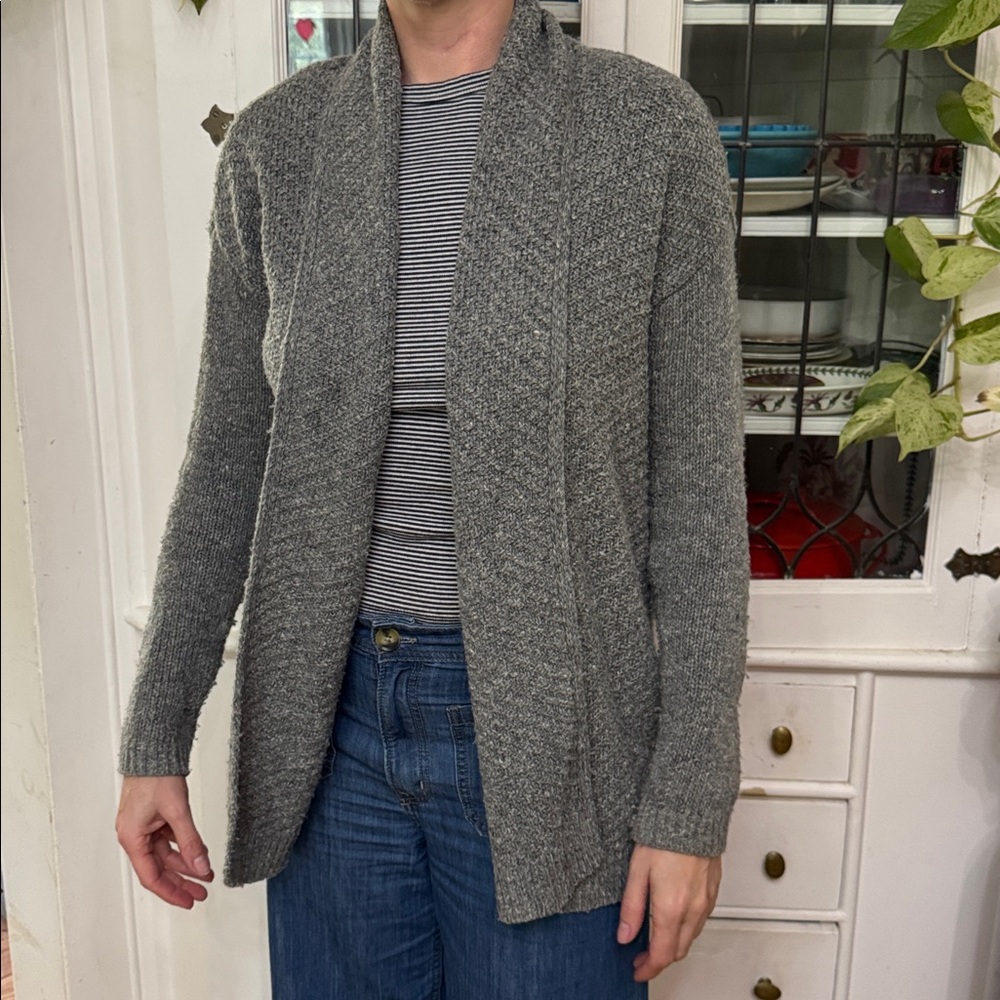 Banana Republic Heather Gray Cardigan Sweater Small